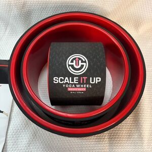 Scale It Up Yoga Wheel Set 3 Pack Heavy Duty 6in 10in 12in Black Red with Bag